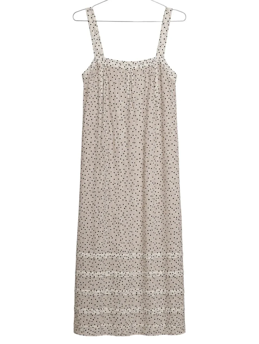 J.Crew Pintuck Midi Dress in Velvet Dot Size Small